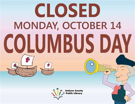 closed  columbus day jackson county public library