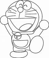 Doraemon Mewarnai Kartun Printout sketch template