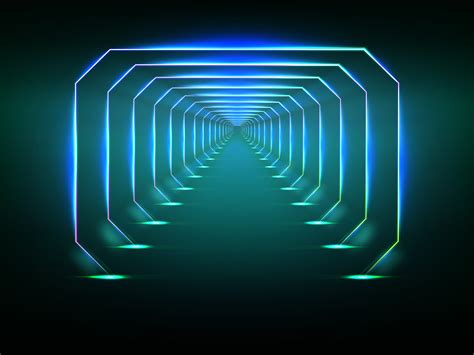 endless futuristic tunnel  vector art  vecteezy