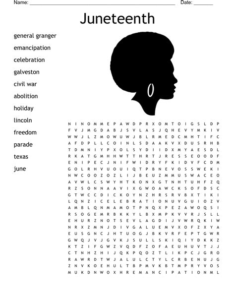 juneteenth word search monster word search  printable juneteenth