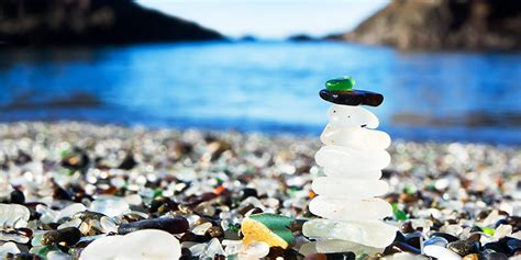 glass beach in russia where nature turned trash into beauty
