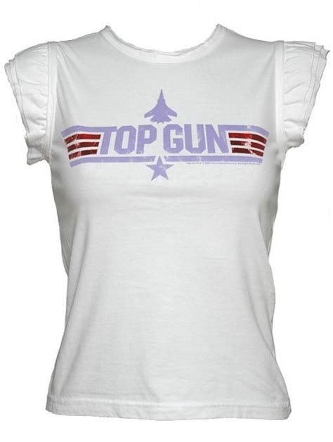 top gun frill sleeved ladies t shirt from famous forever