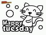 Coloring Tuesday Happy Pages Week Days Monday Wednesday Colorear Coloringcrew Privacy Policy Terms Coloringhome Comments sketch template