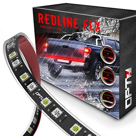 redline flexible led tailgate light bar tricore led weatherproof  drill install