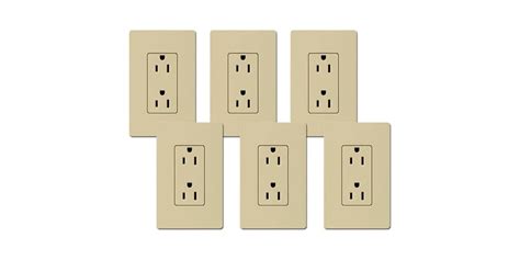 amp receptacle  pack ivory