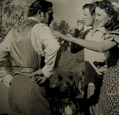 kathryn grayson and howard keel during the filming of mgms