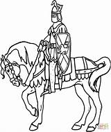 Ritter Cavaleiro Pferd Colorir Ausmalbilder Koniu Rycerz Ausmalbild Kolorowanki Kolorowanka Knight Imprimir Chevalier Coloriage Rycerze Cavaller Dibuix Mittelalter Pferde Druku sketch template