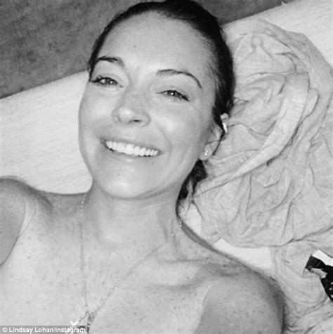 lindsay lohan posts naked instagram selfie after showing off her shape