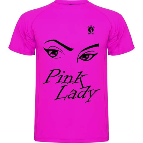 pink lady running t shirt savvy print