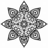 Coloring Zentangle Flower Psychedelic Printable Pages Instant Color Mandala Tattoo Colouring Pattern Listing Etsy Adults sketch template