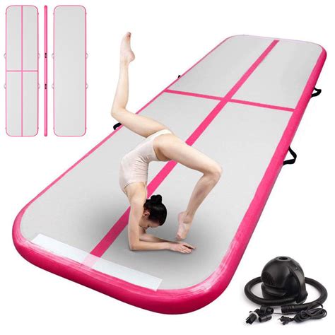 gofun air track ft inflatable gymnastics tumbling mat air track floor mats  electric pump