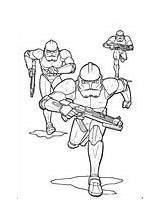 Coloring Wars Star Pages Strikes Empire Back Clone Troopers sketch template