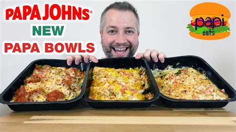 Papa Johns New Papa Bowls Trying All Three Review Youtube