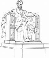 Lincoln Memorial Coloring Pages Abraham Printable Washington Drawing Dc Supercoloring Statue Color Sheet Clipart Book States United Books Dot Symbols sketch template