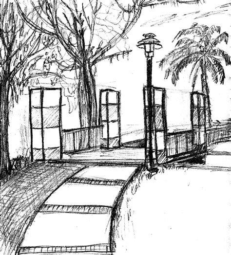 impulsive sketch journal  park sketch