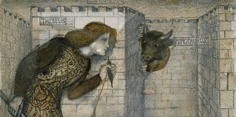 This Picture Of A Polite Minotaur Asking Theseus To Leave A Maze Is