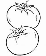 Coloring Vegetable Pages Tomato Kids sketch template