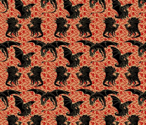 dragons fabric vickythorndale spoonflower