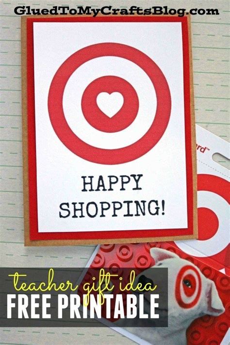 happy shopping target gift card printable glued   crafts candy