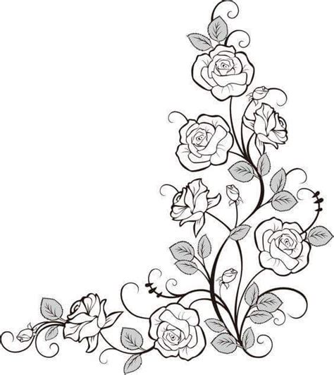 rose coloring pages border top coloring pages