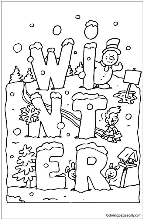 winter season image  coloring pages winter coloring pages