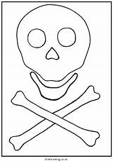 Colouring Eparenting Pirate Crossbones Skull Pages Ho Coloring sketch template