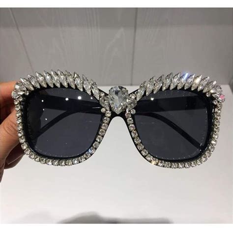 cat eye sunglasses women rhinestone fashion shades rhinestone
