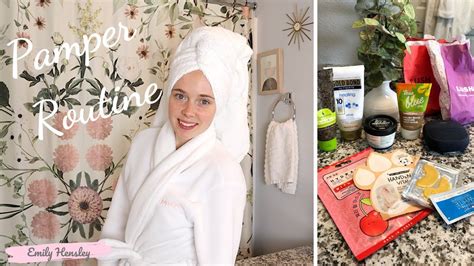 pamper routine  home spa day youtube