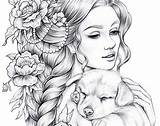 Coloring Mariola Budek Mandalas Goldi Kleurplaten Adultos Fairy Traceable Grayscale Sketches sketch template