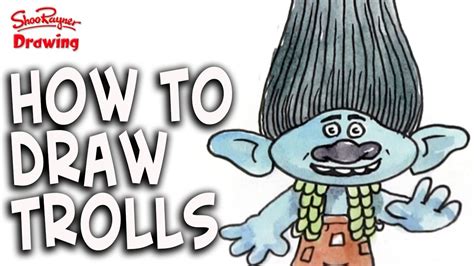 draw trolls easy  kids  beginners youtube