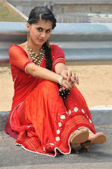 picture 226613 actress tapsee in red saree pics new movie posters