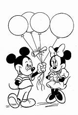 Mickey Minnie Coloring Mouse Pages Kids Colouring Printable Color Disney Sheets Micky Coloriage Print Baloon Give Cartoon Lets sketch template