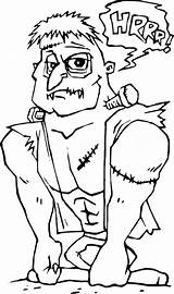 Frankenstein Hrrr Coloring sketch template