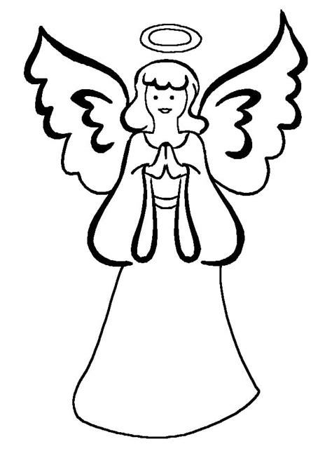 praying angel coloring page  print  color