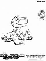 Land Time Before Coloring Chomper Pages Dinosaur Cartoon Colouring Sweeps4bloggers sketch template