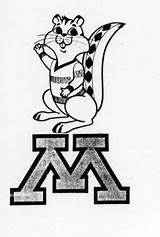 Goldy Gopher Gophers sketch template