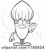 Paintbrush Mascot Outlined Coloring Clipart Cartoon Vector Waving Cory Thoman Idea sketch template