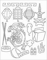 Coloring Chinatown Pages sketch template