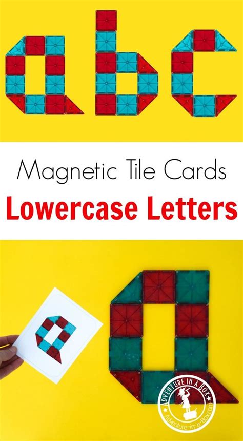magnetic tiles idea cards lowercase letters alphabet adventure