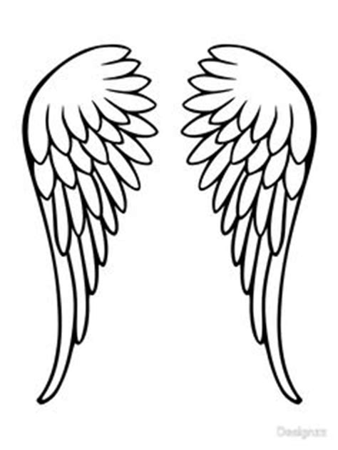 angel wings pattern   printable outline  crafts creating