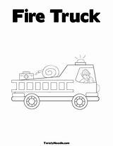 Fire Truck Template Coloring Printable Community Helpers Twistynoodle Pages Preschool Kids Books Education Projects sketch template