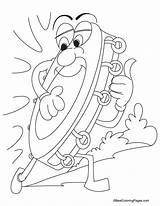 Tambourine Coloring Pages Fiery Furnace Kids Colouring Popular sketch template