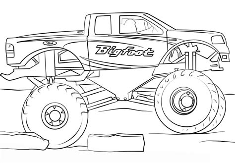 monster truck grave digger coloring page  printable coloring