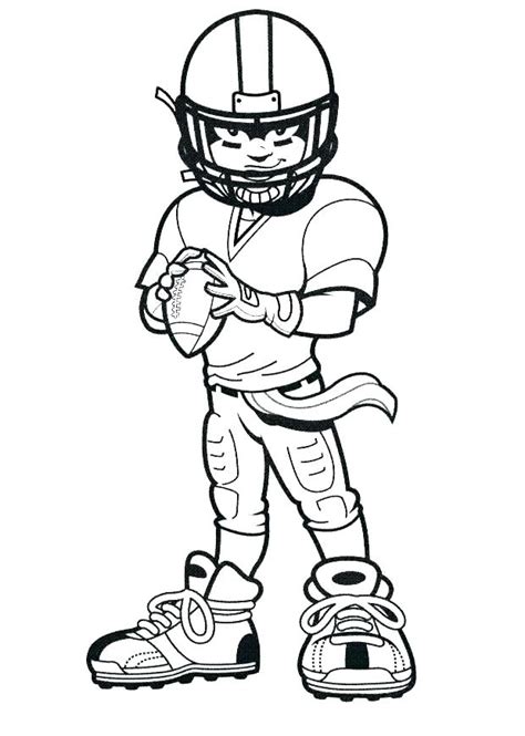 football player coloring page images