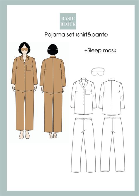 printable  pajama sets sewing pattern  women regular etsy
