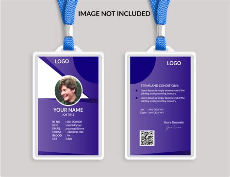 Id Card Template With Abstract Style Id Card Template
