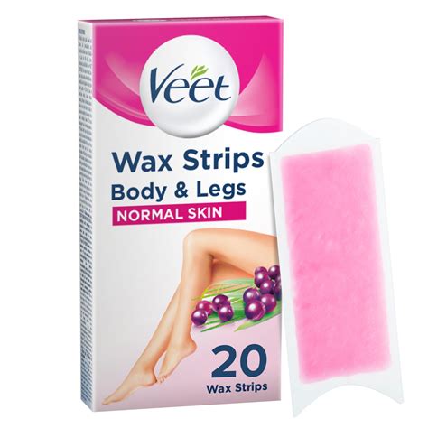 veet easy gel legs wax strips shea butter  acai berries scent