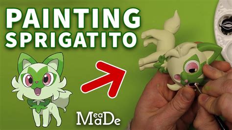 painting  printed pokemon sprigatito gen  starter airbrushing
