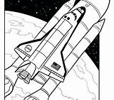 Nasa Coloring Pages Space Shuttle Satellite Getcolorings Print Color Outer Travel sketch template