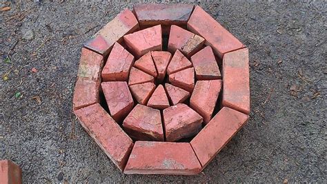 circle  bricks brick paver path pavers